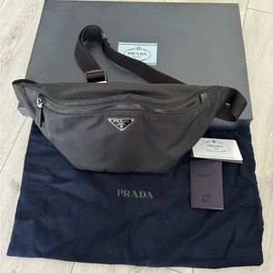 Prada Re-Nylon and Saffiano leather belt bag